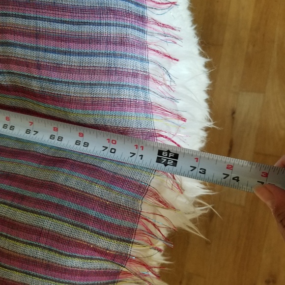 Soft light weight scarf/shawl PNK/BLU/GRN Striped - Picture 9 of 12